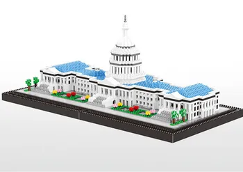 

3100pcs Famous House Capitol model building blocks assembling toys adult boy micro Student toy gift