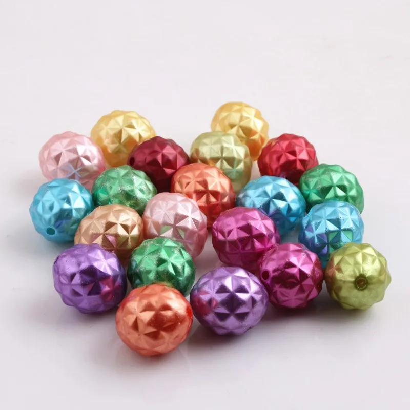 

Kwoi vita 21mm 100pcs/lot Imitation faceted Beads for Chunky beads Necklace Jewelry