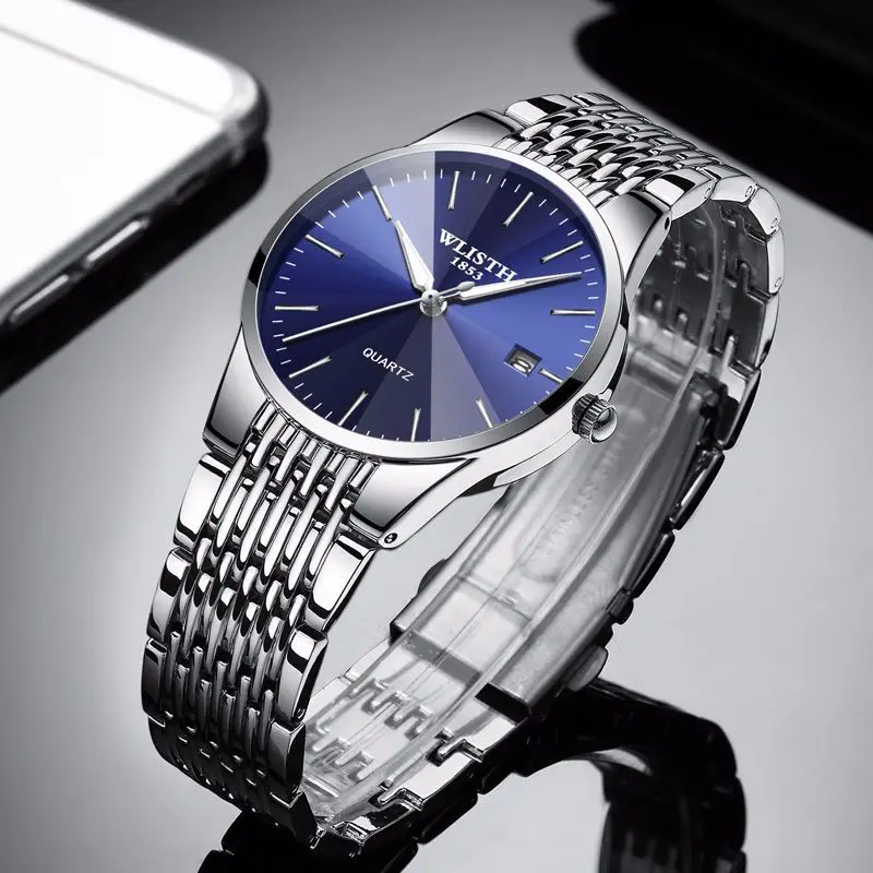 Брендовые Роскошные мужские часы водонепроницаемые деловые часы Мужские кварцевые ультра-тонкие наручные часы Мужские часы Relogio Masculino дропшиппинг