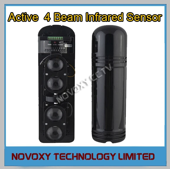 

Free Shipping  4-Beam Perimeter Detector Active Infrared IR Sensor Outdoor Burglar Intrusion Alarm