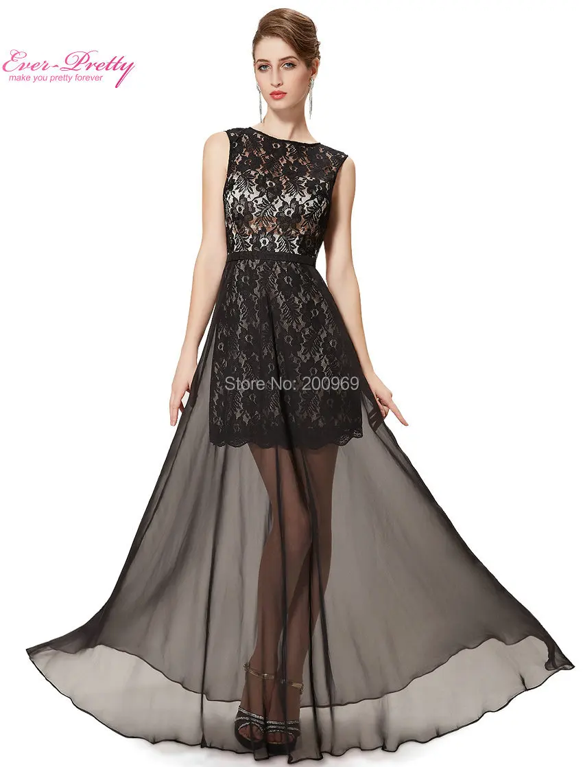 Buy HE08384BK Sexy Long Black Exquisite Lace Evening