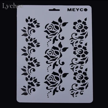 

Lychee Life 3Bunches of Rose DIY Layering Stencil Masking Spray Template Scrapbooking Stamp Album Decorative Embossing