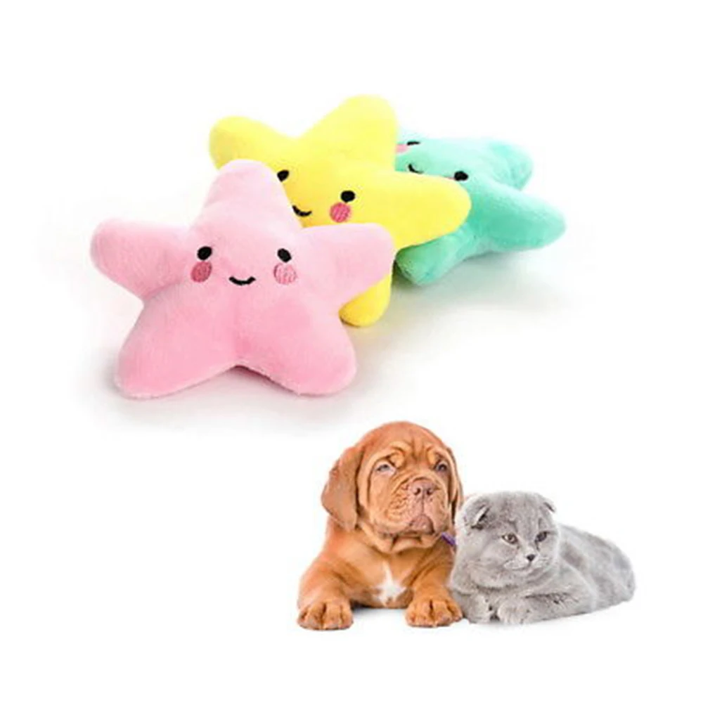 New Plush Pet Dog Toy Dogs Chew Sound Toy Moon Star Pet Playing Fun Toys For Dog Pets Products