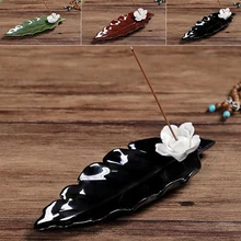 11,2*7,2*2,6 см лист-образный керамическая Курильница держатель курильница домашний стол офисный Декор