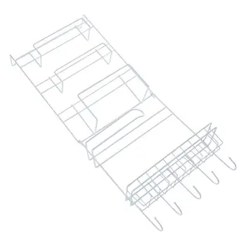 

OUNONA Fridge Side Storage Rack Multi-functional Wire Rack Six Tier Organizing Rack for Refrigerator (White)