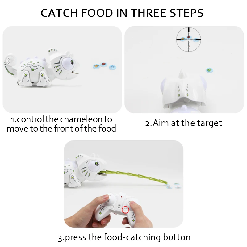 Funny Chameleon Color Changeable Smart Chameleon 2.4GHz Remote Control Chameleon Toys for Children for Kids Toy 777-618