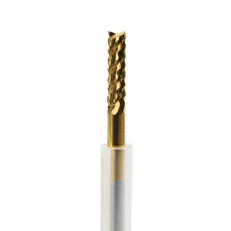 10pcs Titanium Coat Carbide 1.5mm End Mill Engraving Bits CNC Rotary