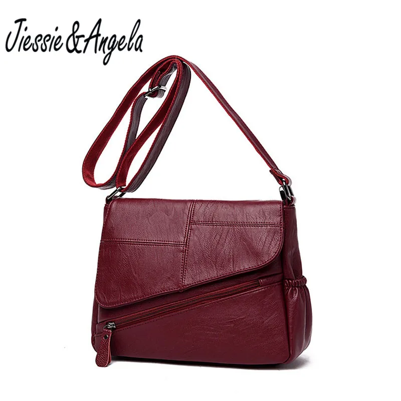 

Jiessie&Angela women bags designer handbag 2017 Luxury brand leather bags sac a main lady's shoulder purse women messenger bag