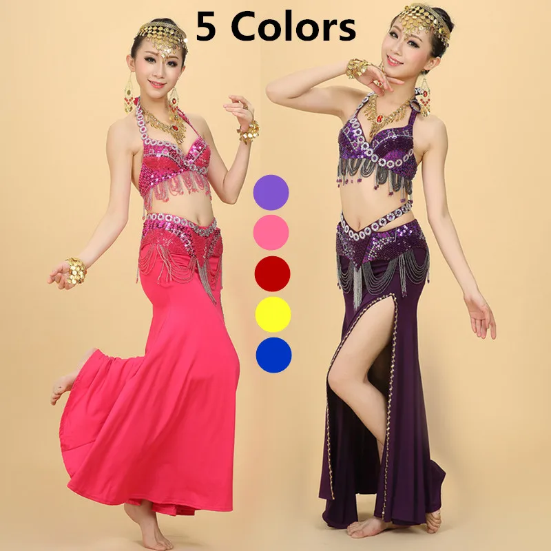 Belly Dance Costume Plus Size Beaded Cloth Suit Set Bra ( 75C 80C 85C