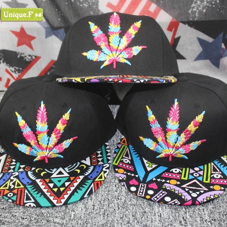Prix pour Mode Coloré Feuille D'érable Motif Broderie Coton Snapback Casquette de baseball Chapeau Prix pour Mode Coloré Feuille D'érable Motif Broderie Coton Snapback Casquette de baseball Chapeau