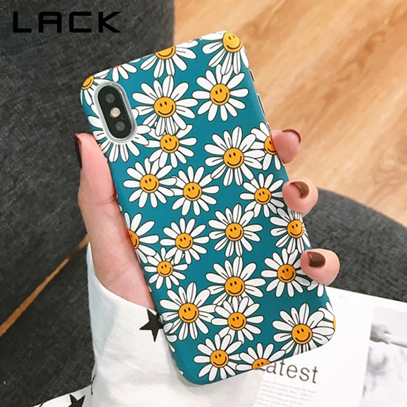 Чехол для телефона LACK с мультяшными цветами и маргаритками iphone XS Max X XR 8 7 6 S Plus 5