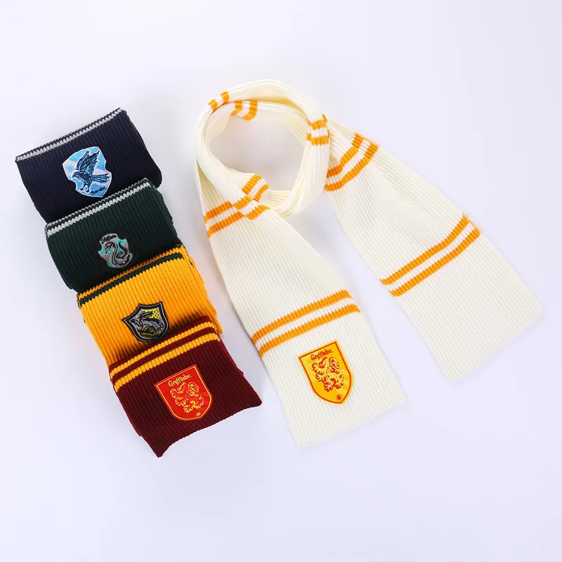 190cm Long Thick Harri Potter Soft Scarf Hogwarts Students Cosplay Gryffindor Slytherin Hufflerpuff Ravenclaw Colleges Party