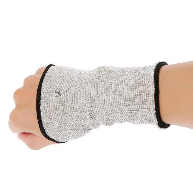 1Pair Tens Therapy Conductive Wristband Breathable Pain Relief Massager
