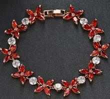  Emmaya Luxury Rose/White Gold Color Bracelets Bangles New Design Cubic Zircon Wedding Bracelets for Women New Year Gift 