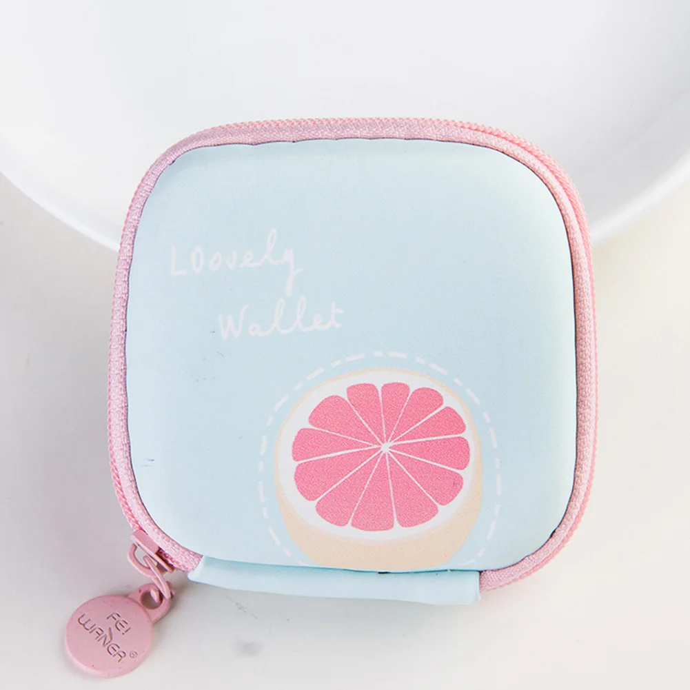 Милый мини-кошелек с квадратным рисунком в летнем стиле для монет, кошелек для милых девочек, летняя сумка для наушников с мороженым - Цвет: 8