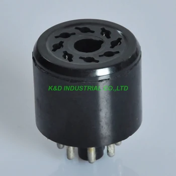 

2pcs 8Pin Noval Vacuum Bakelite Tube Saver Socket Testing 6L6 6V6 6SN7 EL34 KT88 6550 Tube Amplifier Parts