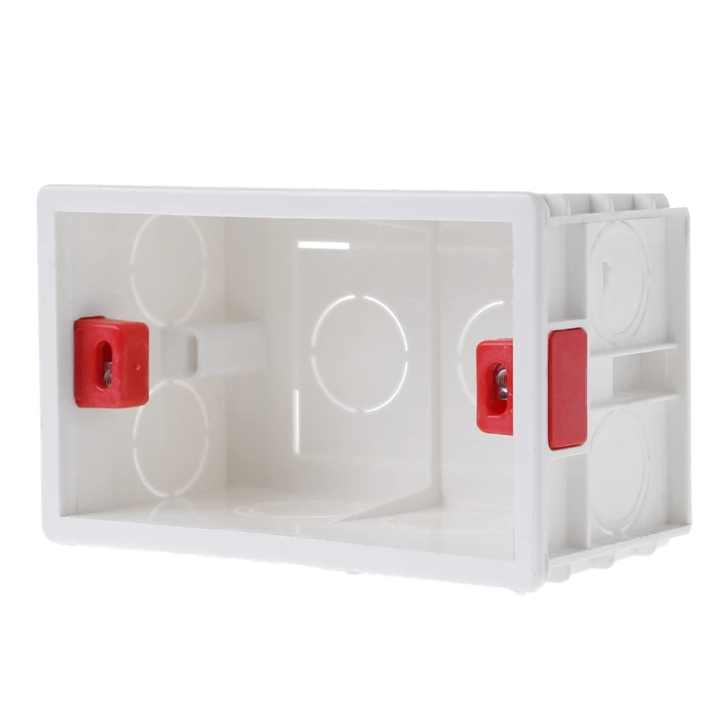 

118mmX72mm Standard PVC Junction Box Wall Mount Cassette For Switch Socket Base