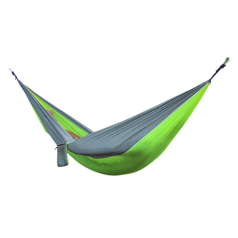 

Best 2 People Portable Parachute Hammock for outdoor Camping(Fruit green with gray edges) 270*140 cm