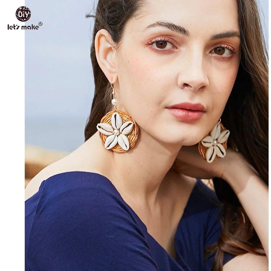

Let's make Stainless Steel Jewelry Women's Shell Earrings & Boho Dis Pendants Designer Earcuff For Women Luxury