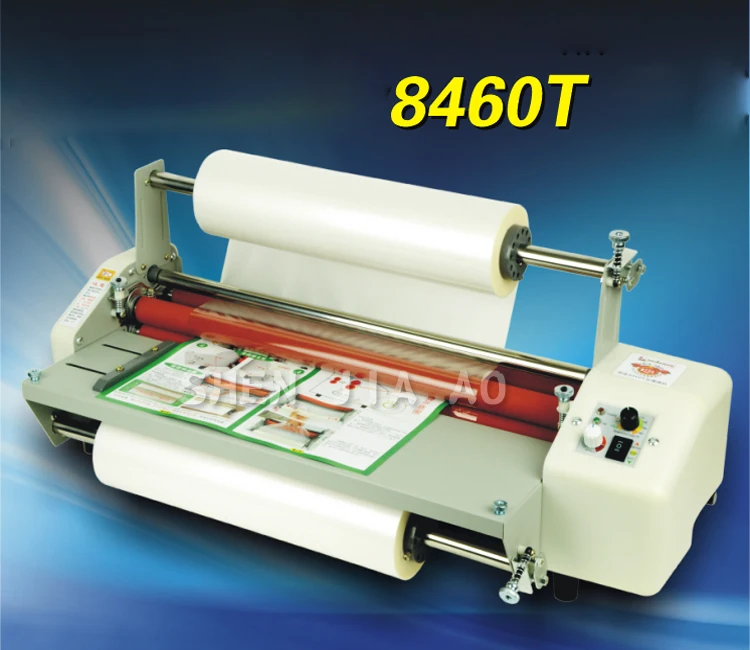 12th 8460T A2+ Laminator Hot Roll Laminating Machine 110V Double Side Roll Laminating Machine 4 rollers