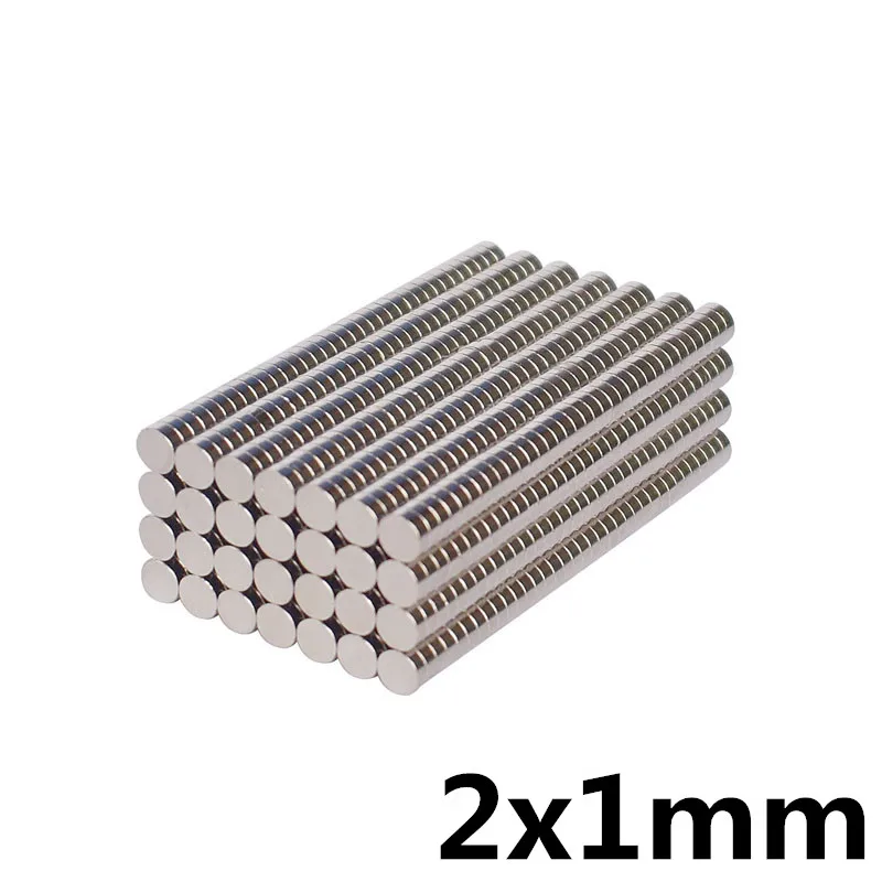 

200pcs 2x1mm N35 Super Strong Powerful Small Round Rare Earth Neodymium Magnets