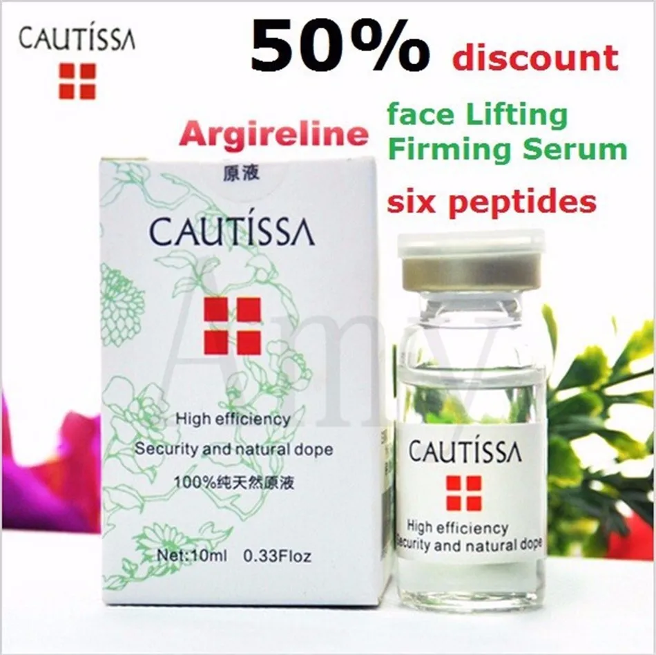 10 шт. CAUTISSA подтягивающий лифтинг лица Сыворотка гиалуроновой кислоты Сыворотка против морщин продукты Argireline Антивозрастная жидкость 10 мл