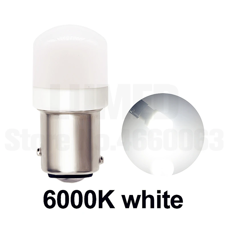 50x1157 BAY15D светодиодный Автомобильный светодиодный светильник лампы 6 SMD 3030 чипов высокой Мощность лампы для стоп-сигнала светильник s P21/5 Вт Авто автомобилей светодиодные лампы