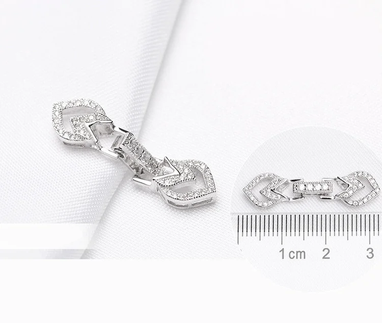 Последняя Мода DIY ювелирных изделий Аксессуары серебро, горный хрусталь Раза по сравнению с застежками сделать браслет ожерелье