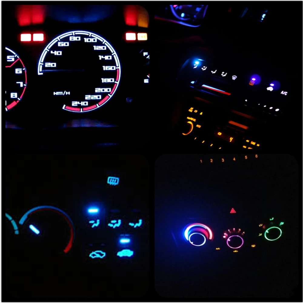 Conjunto de Medidor de Luz de Led para Honda Rosa e Amarelo Kit com Luzes de Led Wljh Civic Branco Vermelho Verde eg 1992-1995 16x 4 High Quality Automóveis e motos
