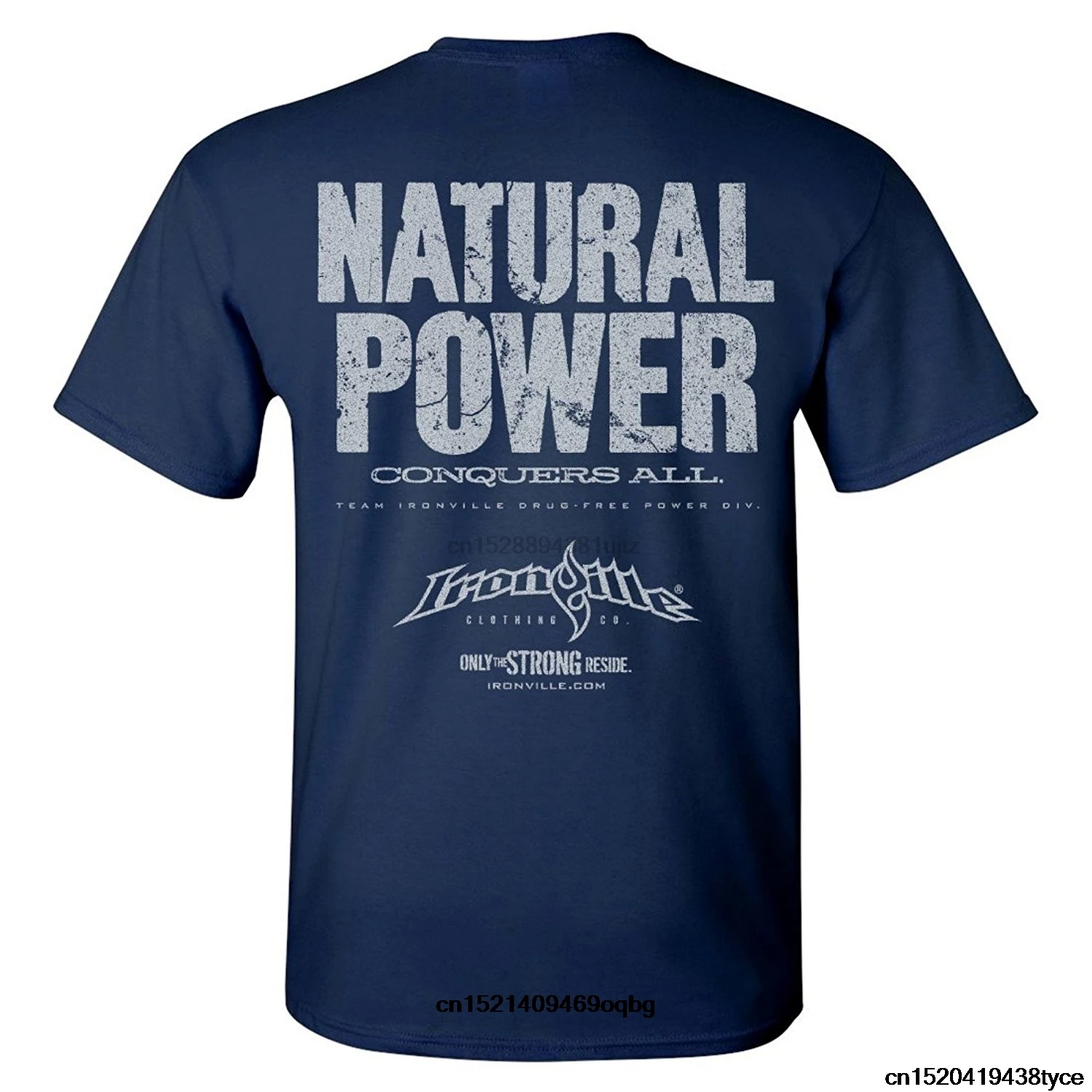 

Atheletic Personalized Tee Shirts Natural Power Conquers All Free Powerlifting T-Shirt Easy Care Art T Shirts