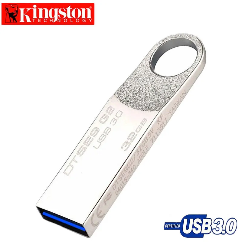 Kingston USB флеш-накопитель USB3.0 Флешка 32GB cle USB 3,0 металлические флешки карта памяти запоминающее устройство Memoria U дисковый накопитель