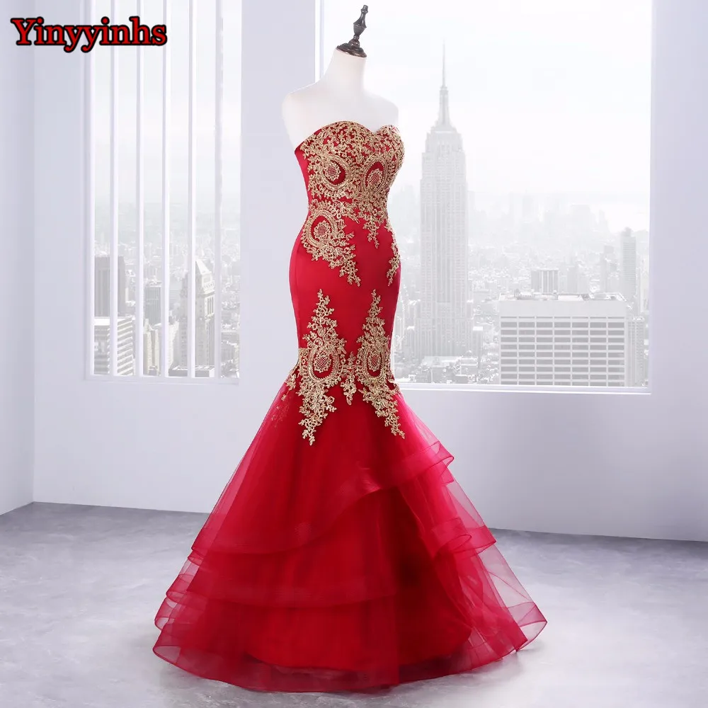 Vintage Vestido De Festa Backless Prom Dresses Tulle Mermaid Evening Dress Long Sweetheart Formal Gown Robe De Soiree 2019 CG26