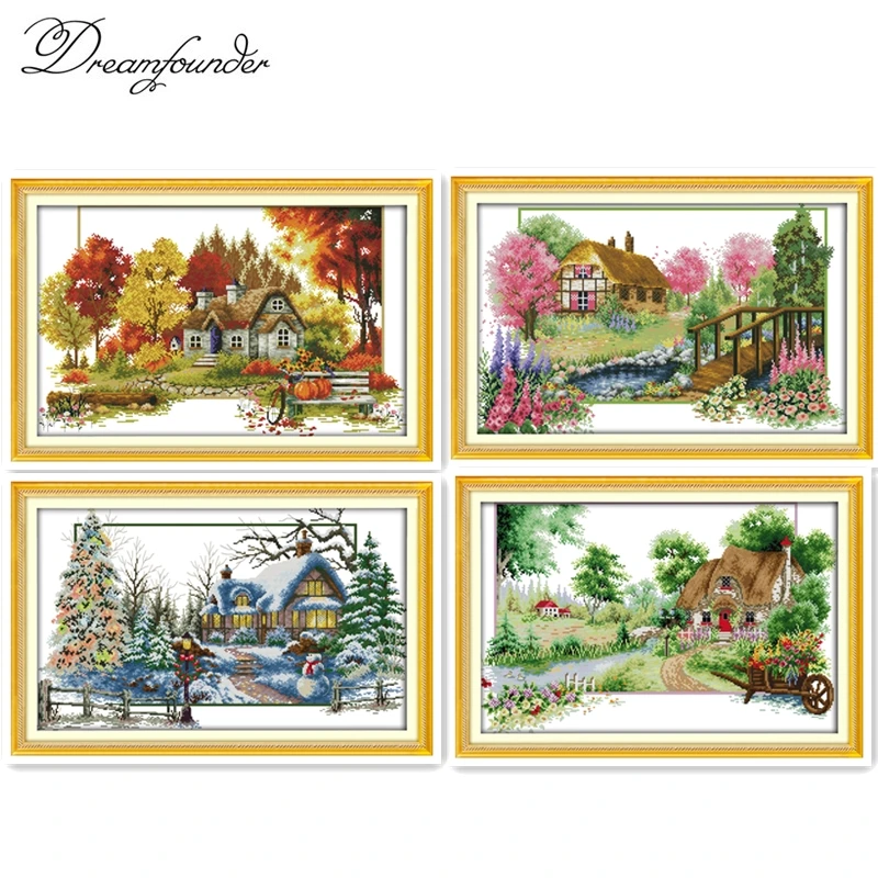 

Spring cross stitch kit animal18ct 14ct 11ct count print stitching embroidery DIY handmade needlework plus
