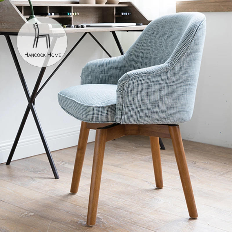 

Han guest home export modern minimalist Nordic rural grid can be rotated bedroom study chair computer chair package