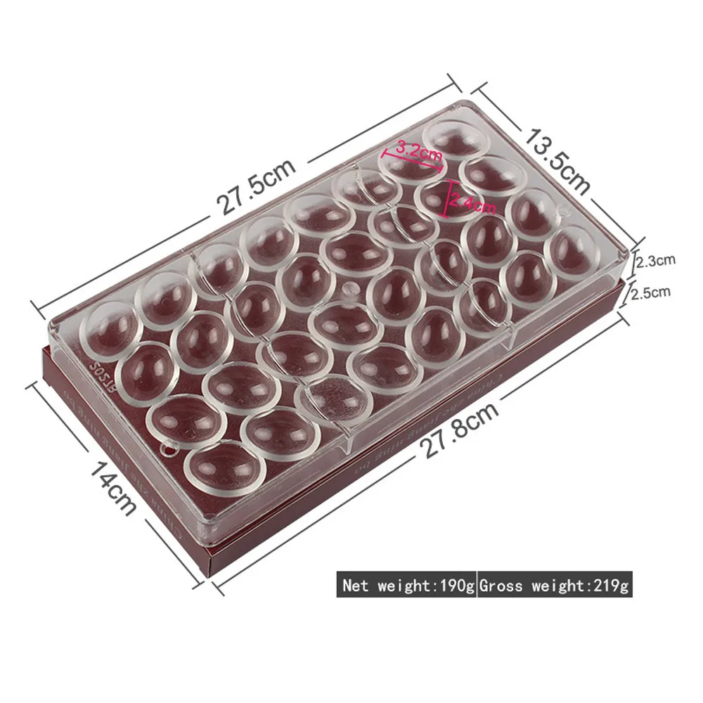 32 сетки DIY жесткая прозрачная оливковая форма для шоколада 3D поликарбонатные формы для шоколада устойчивые многоразовые формы