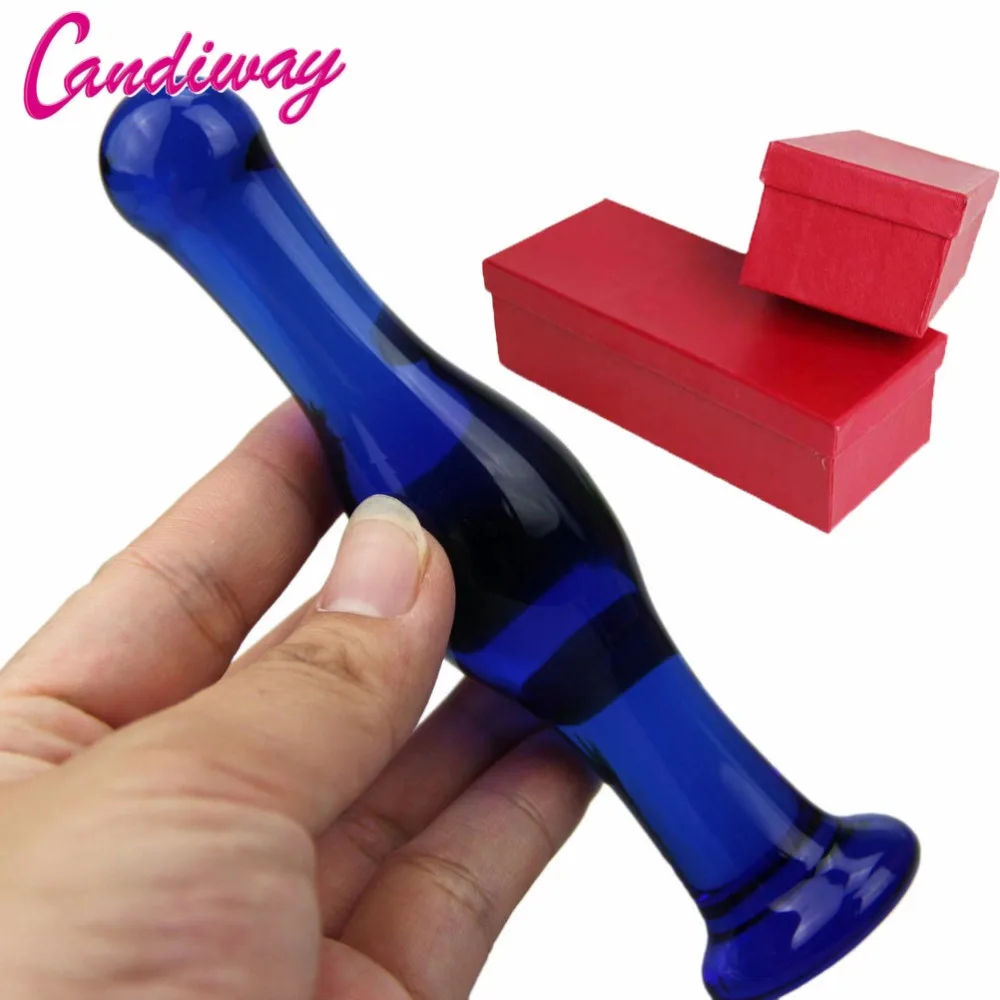 CandiWay голубой стеклянный анальный штекер ночная жизнь анус фаллоимитатор игрушки
