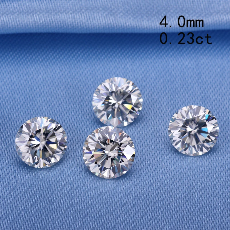 Test positive 4.0mm 0.23ct round brilliant cut moissanites gh color loose moissanites stone beads for engagement rings Test positive 4.0mm 0.23ct round brilliant cut moissanites gh color loose moissanites stone beads for engagement rings