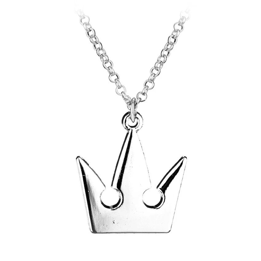 

Kingdom Hearts Metal Plated Royal Crown Pendant Necklace Fashion Link Chain Necklace For Women Cheap Wholesale