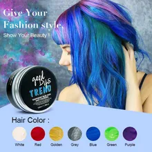 PURC Fashion Disposable Hair Color Wax Dye One-time Temporary Molding Paste Blue Hair Dye Wax Cream 100ml PURC Fashion Disposable Hair Color Wax Dye One-time Temporary Molding Paste Blue Hair Dye Wax Cream 100ml