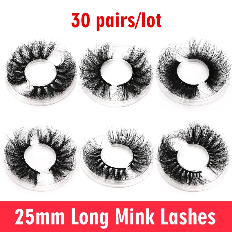 

Wholesale AHT 25mm Long Natural False Eyelashes Thick Faux Mink Lashes Eyelash Extension Supplies
