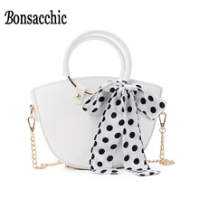 Bonsacchic White Handbags Women's Small Hand Bag Ladies Luxury Handbags Designer Ring Handle Female Tote Handbag Summer Bag 2019