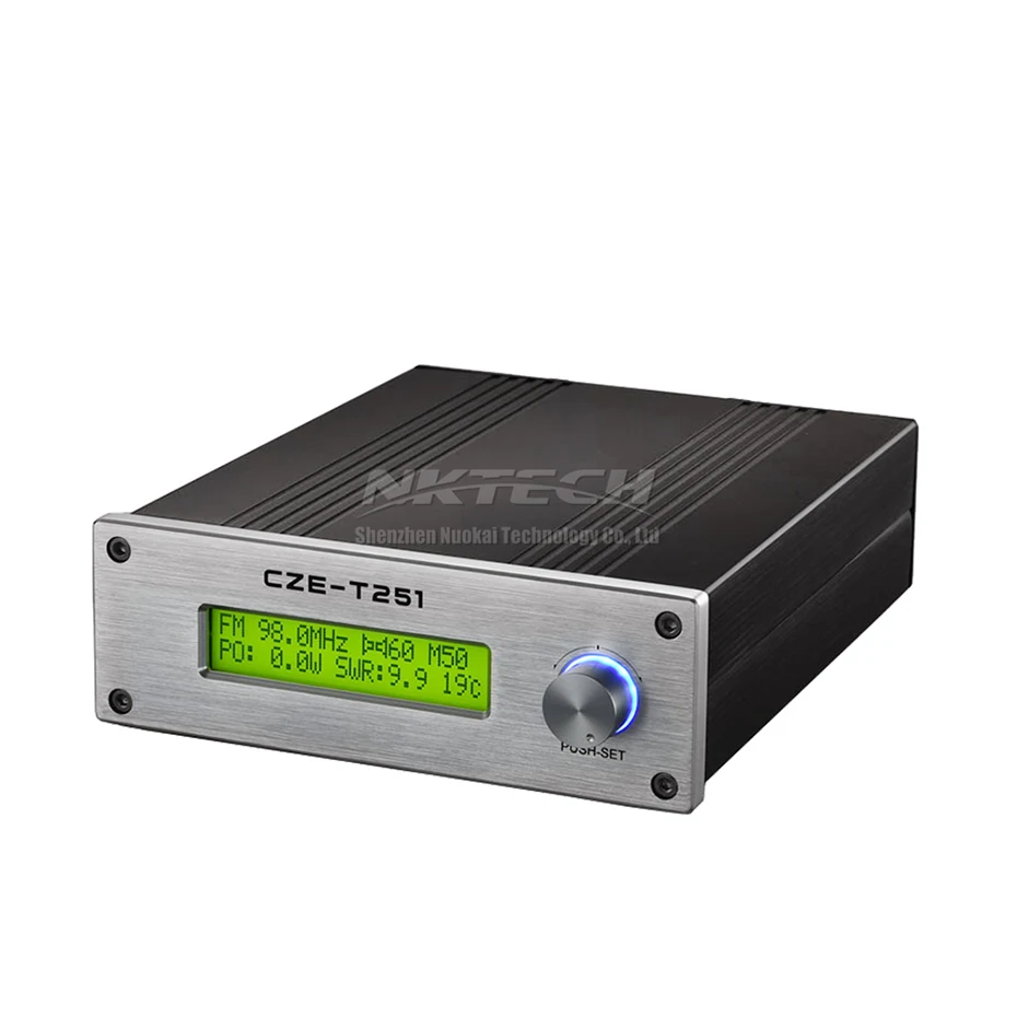 NKTECH CZE-T251 Регулируемый 0 Вт-25 Вт fm-передатчик Моно Стерео PLL вещательная станция с одной ручкой управление КСВ Защита температуры