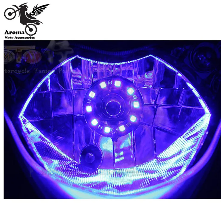 5 Colors Available motorcycle decals light round motorbike flashers headlight angel eye blue red