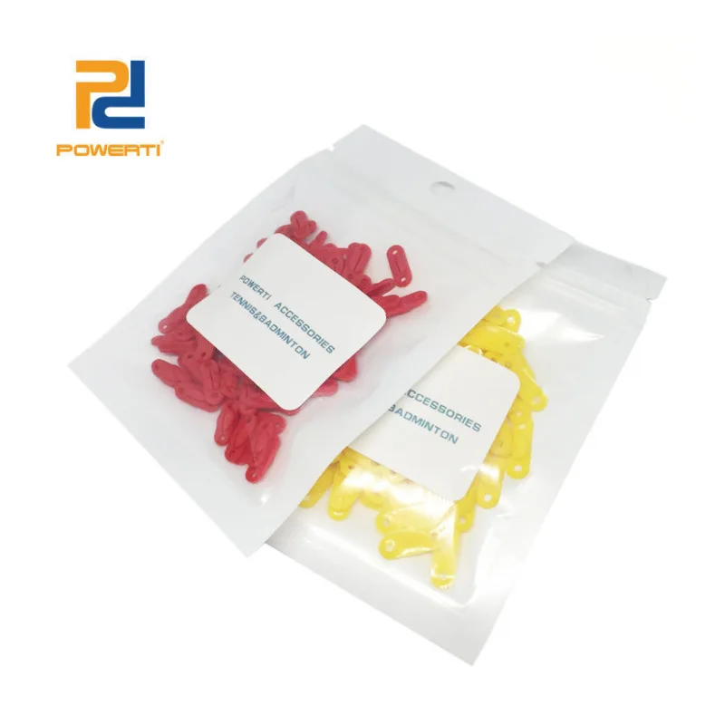 

100pcs/pack Grommets Set Badminton Eyelets Silicon Anti-Shocker for Gym Badminton Racket Red and Yellow Color