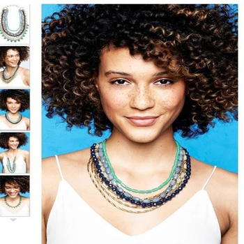 

Fashion Layer Multi Rows Green Resins Necklace Luxury Many Free Wearing Marble Choker Beads Statement Necklace For WomenCollies