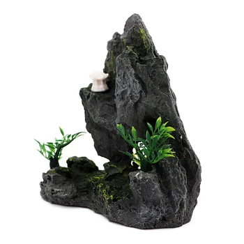 

Aquarium Decoration Fish Tank Landscaping Mountain View Ornamental Rockery Simulation Resin Rock Cave Tree Bridge Small pavilion