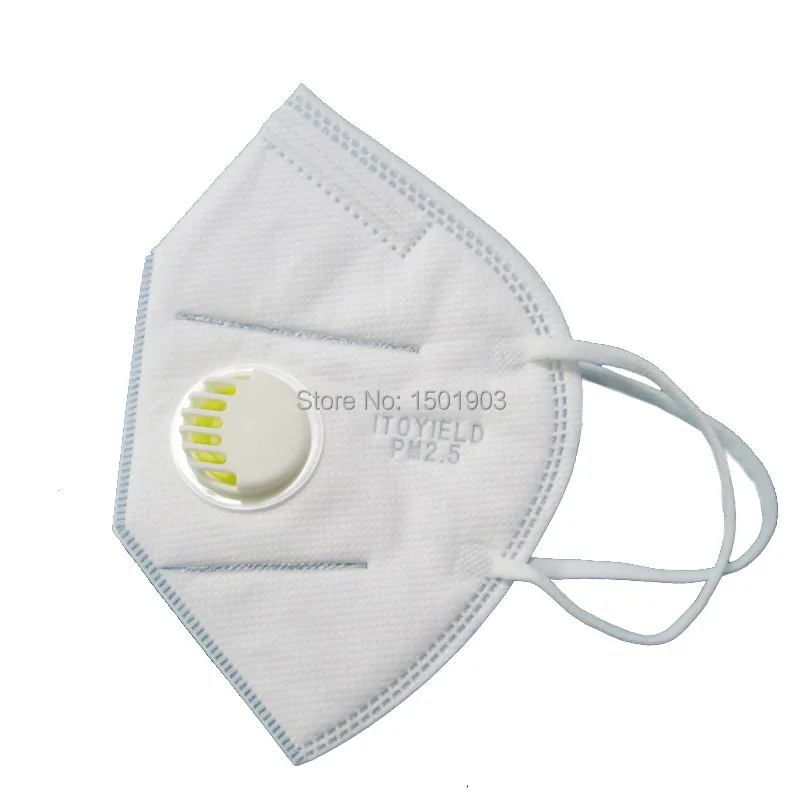 5PCS N95 vertical folding nonwoven valved dust mask PM2 5 disposable respirator mask with valve