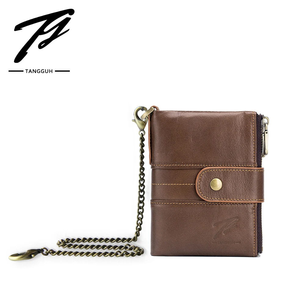 

Luxury Top Men Wallet Cowhide Leather With Removable Card Slots Multifunction Men's Genuine Leather Wallet With Zipper Card Bag