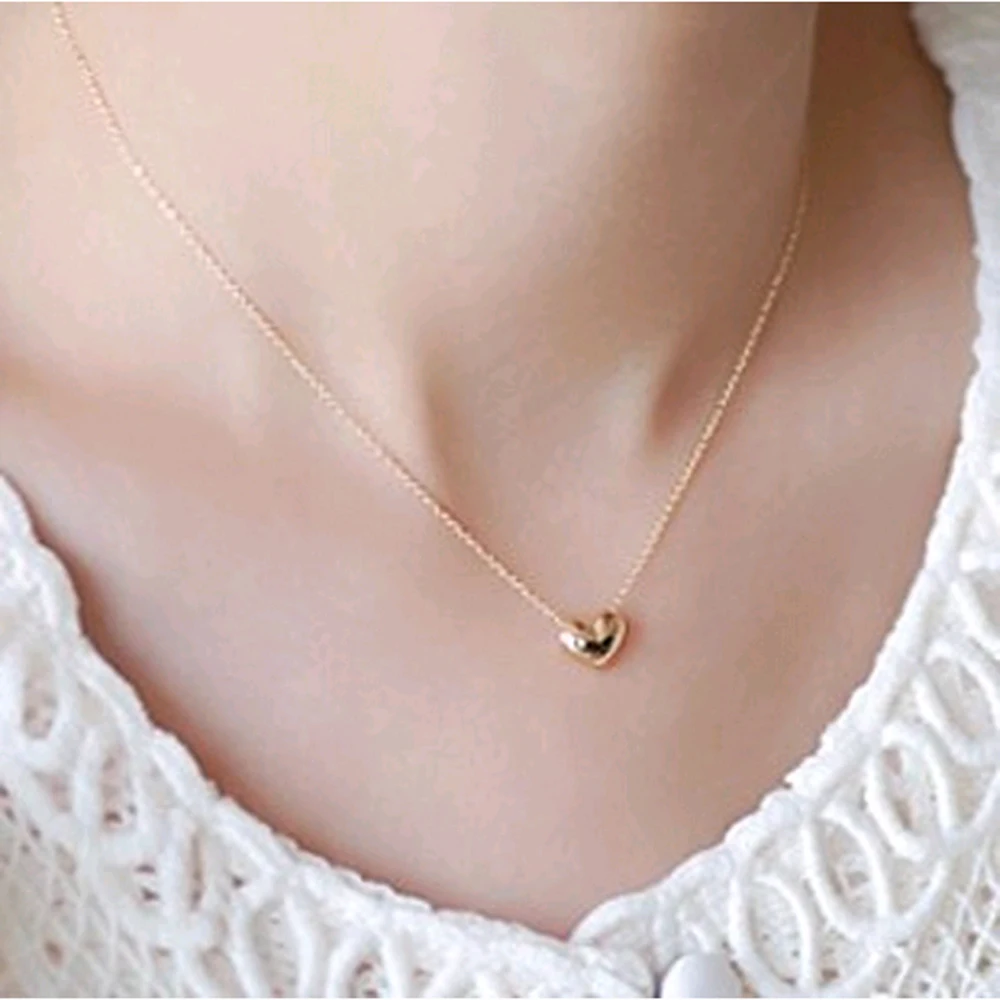 FAMSHIN-2016-Specials-New-Hot-fashion-elegant-sweet-short-design-gold-love-necklace-chain-female