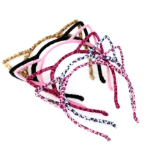 6 шт., кошачьи ушки, повязка для волос, пушистый обруч для волос, повязка на голову, вечерние и повседневные украшения